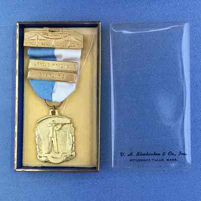 Small Bore Rifle League Matches and Standing medal of Grady White, 1954