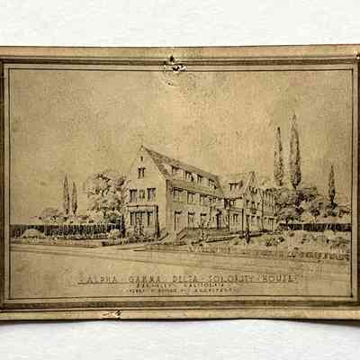 Reproduction of a Drawing for a Sorority House by H. H. Meyers, c. 1930s