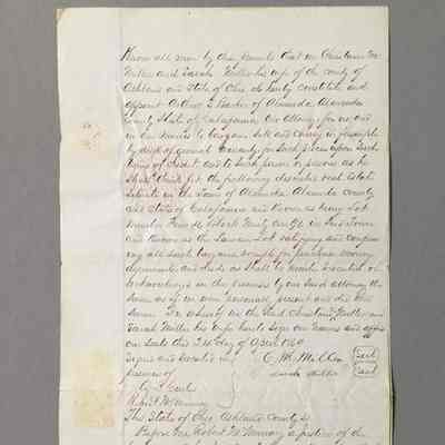 Power of Attorney relating to property at Court and Fountain Streets, 1869