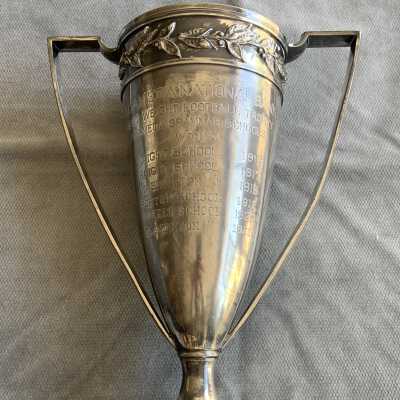 Silver plated Light Weight Football Trophy, Alameda National Bank trophy