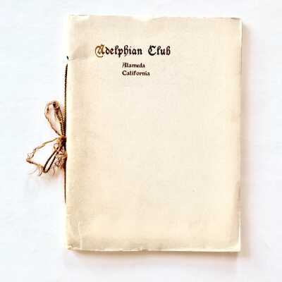'Adelphian Club' list of officers, board, by-laws, membership roster, 1900