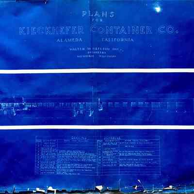 Blueprints for the Kieckhefer Container Company Building, 1946