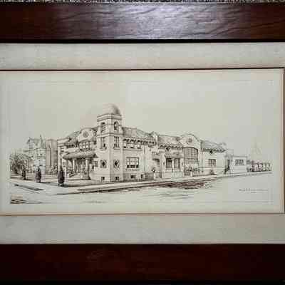Architectural rendering of the Adelphian Club, by William H. Wilcox, 1908
