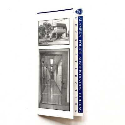 Flyer showing interior Police Department Administration Building, 1991
