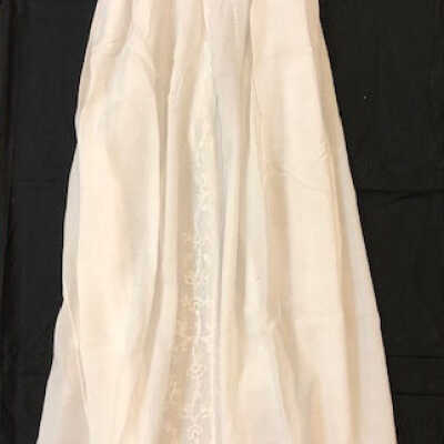 White lawn hand-embroidered christening dress of the Deas family, c. 1844