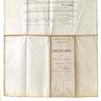 School Census Marshal's Report, 1878