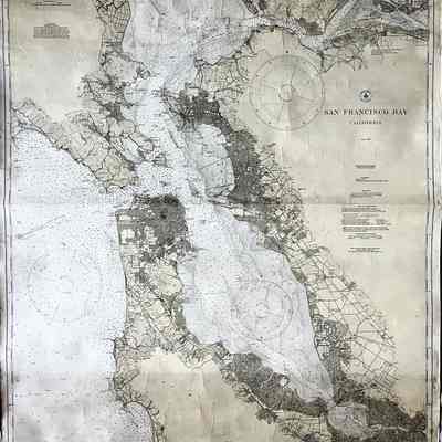 Map depth and footage of Estuary, 1925, 1928