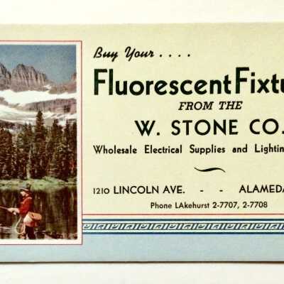 Advertising Ink Blotter for the W. Stone Co., 1201 Lincoln Ave, c. 1950s-1960s