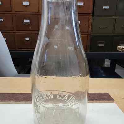 Western Dairy one quart milk bottle, c 1930s