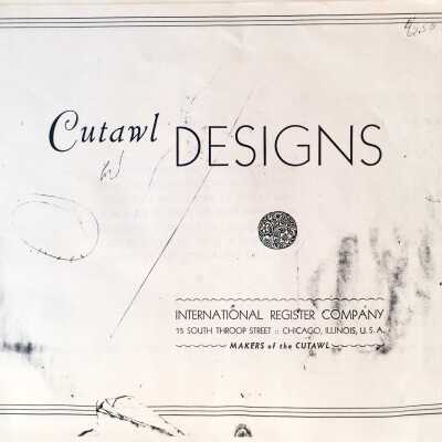 Advertisement for 'Cutawl Designs' including Chrismas Display for Konigshofer, c. 1930s