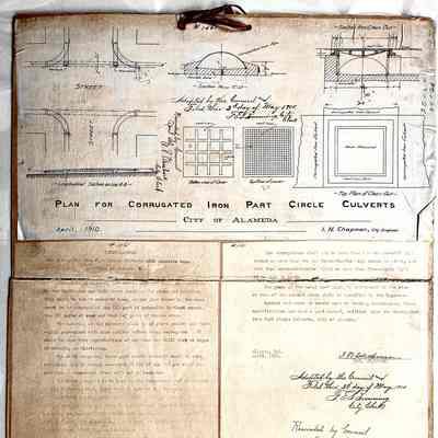 Schematics and Specifications for a Culvert, 1910
