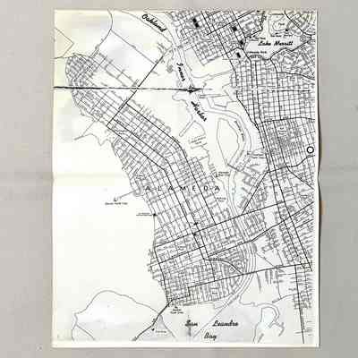 Photocopy of folding map, c. 1939