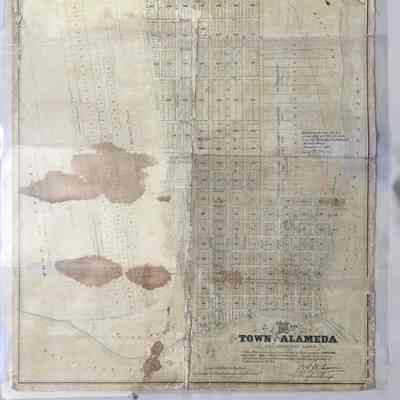 Map of Alameda by Britton & Rey, 1854