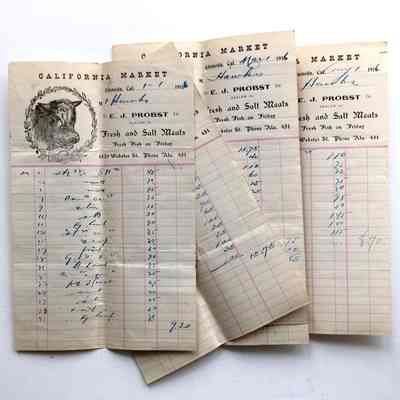 Receipt from California Market, 1916