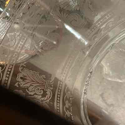 Griffin gaslight shades from the Abram Rich home, c. 1890s