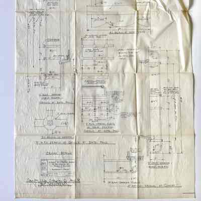 Plan details of grille, 2021 Alameda Ave, by Mildred S. Meyers, 1935