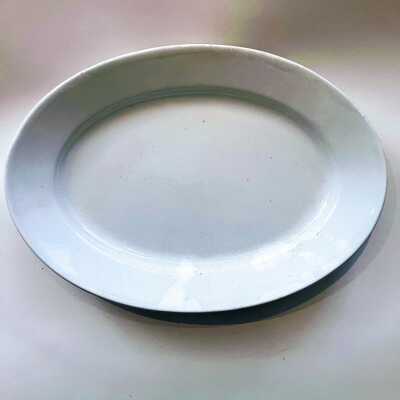 Oval Mark Edwards china platter of the Meyers family, after 1891