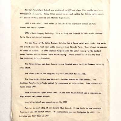 Typed article about historical events, after 1957, prior 1999