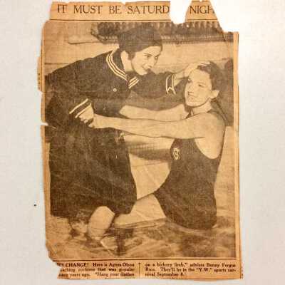 Clipping about Bunny Fergus Russ 'It must Be Saturday Night', c. 1930s