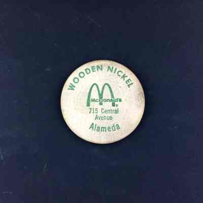 Wooden Nickel from McDonald's, late 1970s