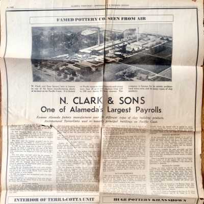 Times-Star Clipping about N. Clark and Sons Pottery, c. 1930s