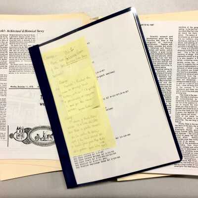 Xerox copies of articles by Woody Minor and index thereto, c. 1994