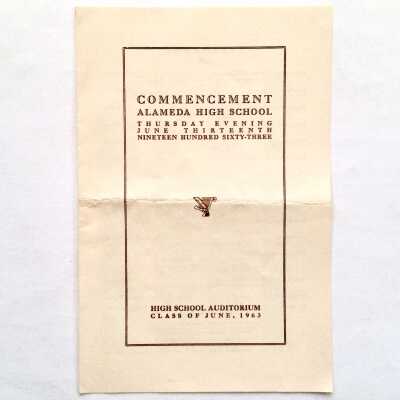 Program Commencement, Alameda High School, 1963