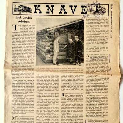 Clipping from Oakland Tribune of article about Jack London, 1970