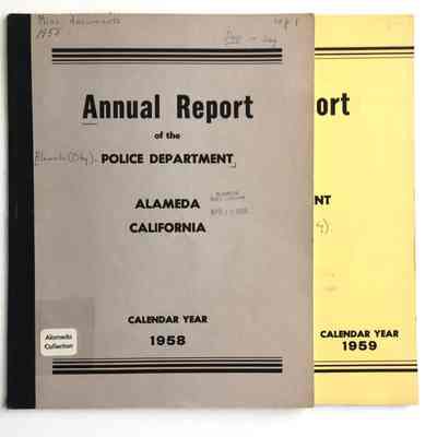 Annual Police Department Report, 1958, 1959