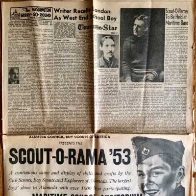 Clipping 'Writer Recalls London as West End Schoolboy, 1953