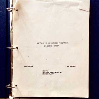 Study 'Attitudes toward Historical Preservation of Central Alameda', 1976