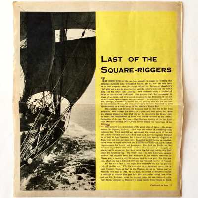 Clipping 'Last of the Square Riggers', about Kaiulani / Star of Finland, 1964