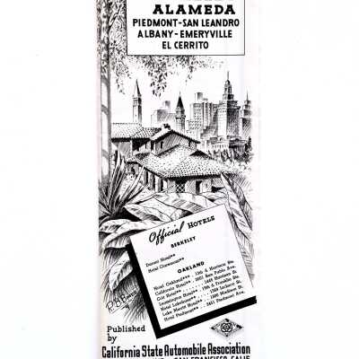 Map of Oakland-Berkeley-Alameda, by the Ca. State Automobile Ass., c. 1930s
