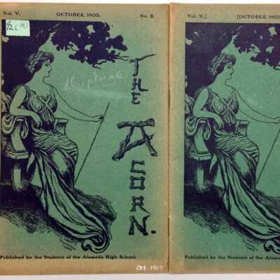Copies of October 1903 edition of Alameda High School 'The Acorn'