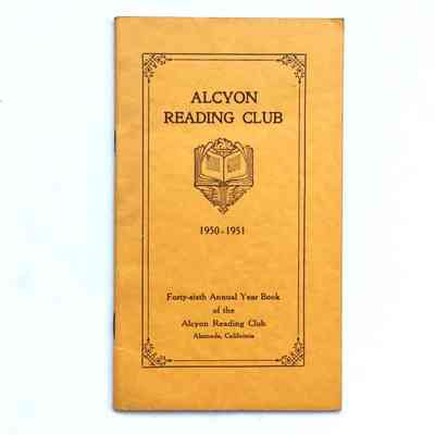 Booklet of the Alcyon Reading Club, 1950-1951