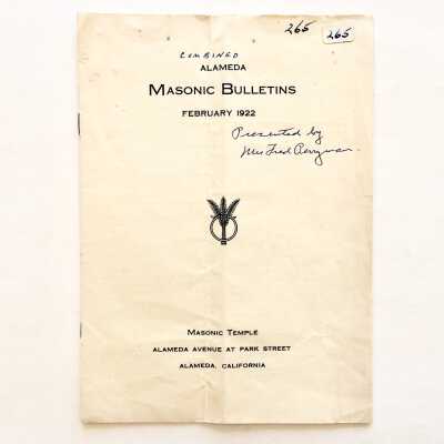 Masonic Bulletins, for February, 1922