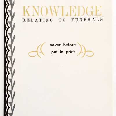 Booklet 'Knowledge relating to Finances', issued by Fowler-Anderson, c. 1960s