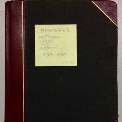 Minutes of the Catholic Ladies' Aid Society Branch No. 3, 1927-1930