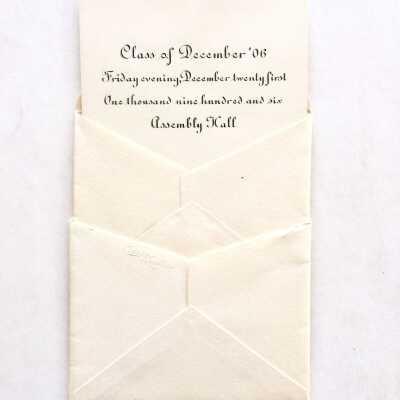Invitation Graduation Dance, Alameda High School, Dec. 1906