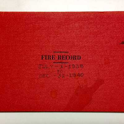 Fire Department Ledger, compiled during tenure of Thomas M. Lane, 1938-1940