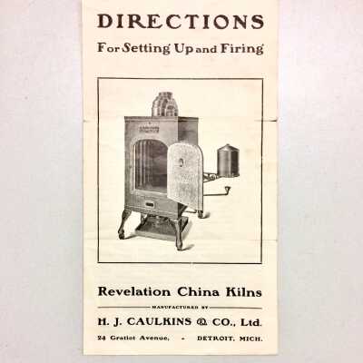 Instruction Sheet Revelation China Kiln, early 1900s