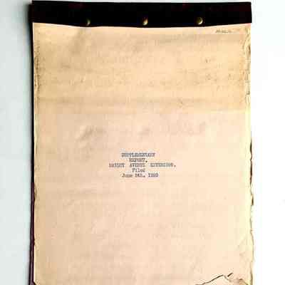 Typed report about exension Haight Ave, 1893