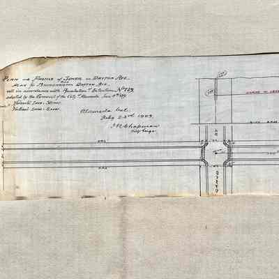 Plan for macadamizing and sewer on Dayton Ave, 1909