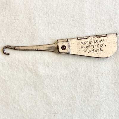 Folding button hook advertising Anderson's Shoe Store, c. 1920