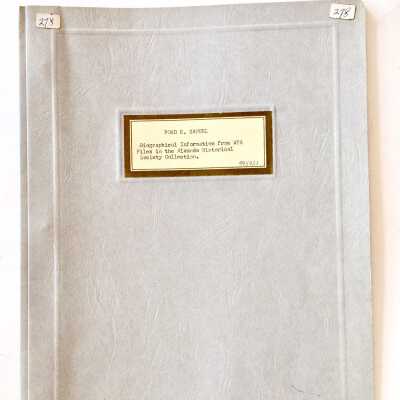 Typed biography of 'Ford E. Samuel', Postmaster, 1963