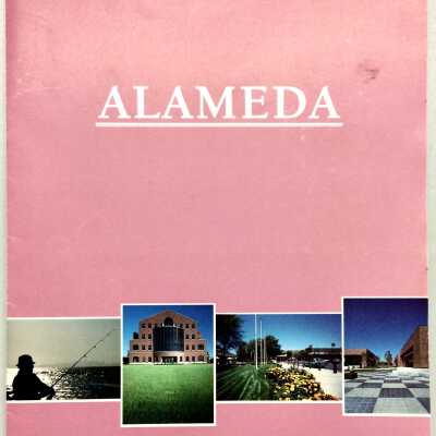 Folder with flyers about Alameda, issued by the Chamber of Commerce, 1986