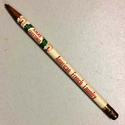 Pencil advertising the American-French Laundry, c. early 1900s