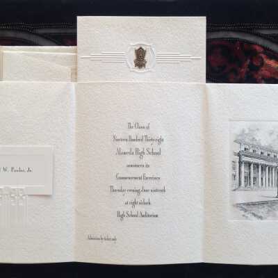 Invitation High School Commencement Exercises for Edward W. Fowler, 1938