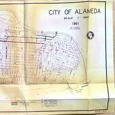 Map of street improvements, 1961