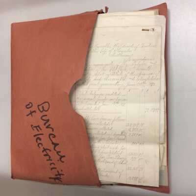 Documents relating to the Electric Light Plant, c. 1890-1899.
